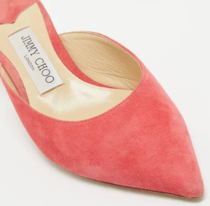 Jimmy Choo Pre-owned Suede mules Pink Dames