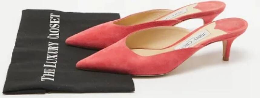 Jimmy Choo Pre-owned Suede mules Pink Dames