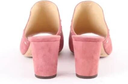 Jimmy Choo Pre-owned Suede mules Pink Dames