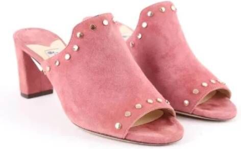 Jimmy Choo Pre-owned Suede mules Pink Dames