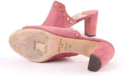 Jimmy Choo Pre-owned Suede mules Pink Dames