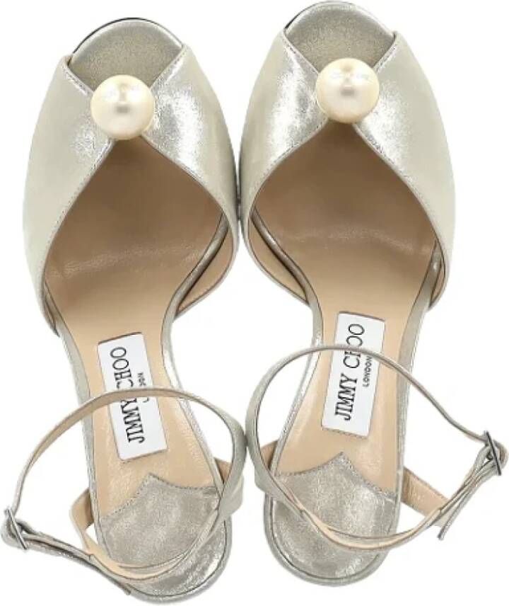 Jimmy Choo Pre-owned Suede sandals Beige Dames