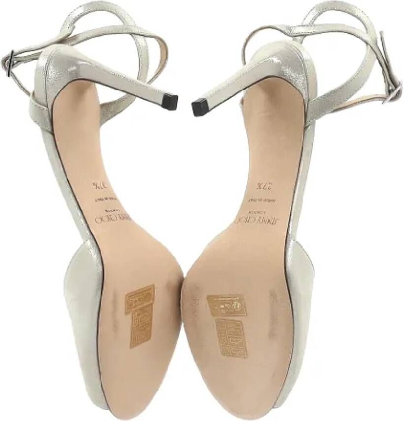 Jimmy Choo Pre-owned Suede sandals Beige Dames