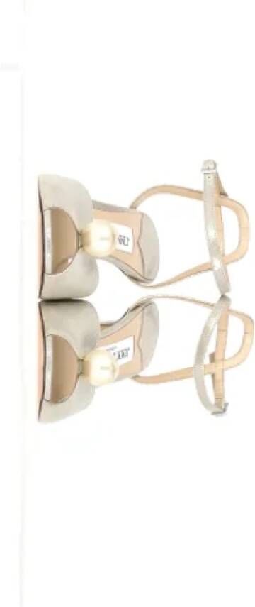 Jimmy Choo Pre-owned Suede sandals Beige Dames