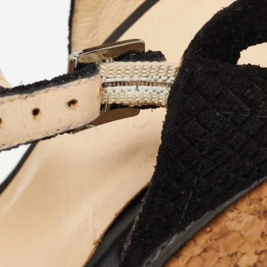 Jimmy Choo Pre-owned Suede sandals Black Dames