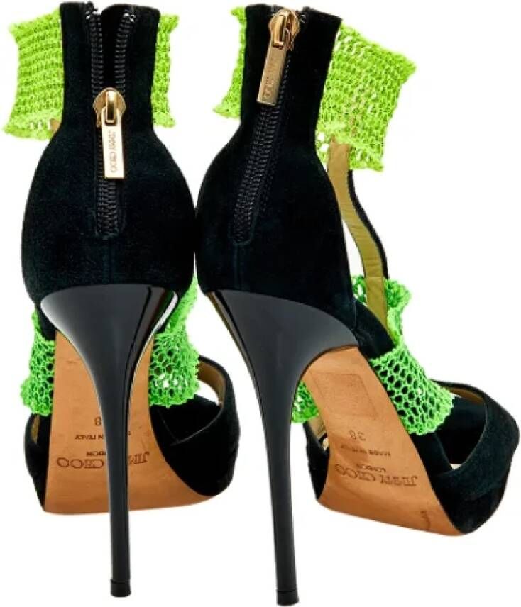 Jimmy Choo Pre-owned Suede sandals Black Dames