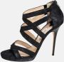 Jimmy Choo Pre-owned Suede sandals Black Dames - Thumbnail 2