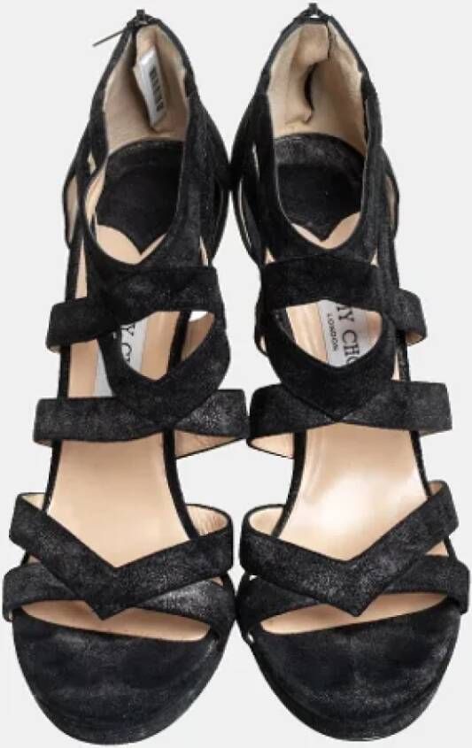 Jimmy Choo Pre-owned Suede sandals Black Dames