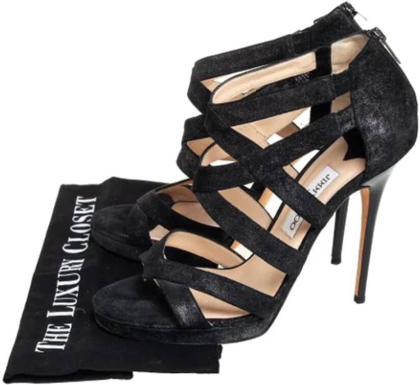 Jimmy Choo Pre-owned Suede sandals Black Dames