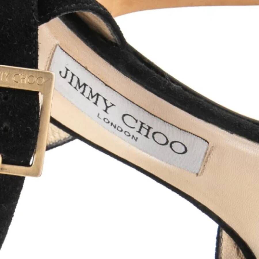 Jimmy Choo Pre-owned Suede sandals Black Dames