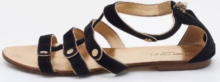 Jimmy Choo Pre-owned Suede sandals Black Dames