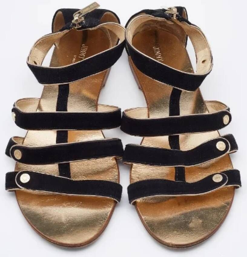 Jimmy Choo Pre-owned Suede sandals Black Dames