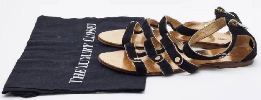 Jimmy Choo Pre-owned Suede sandals Black Dames