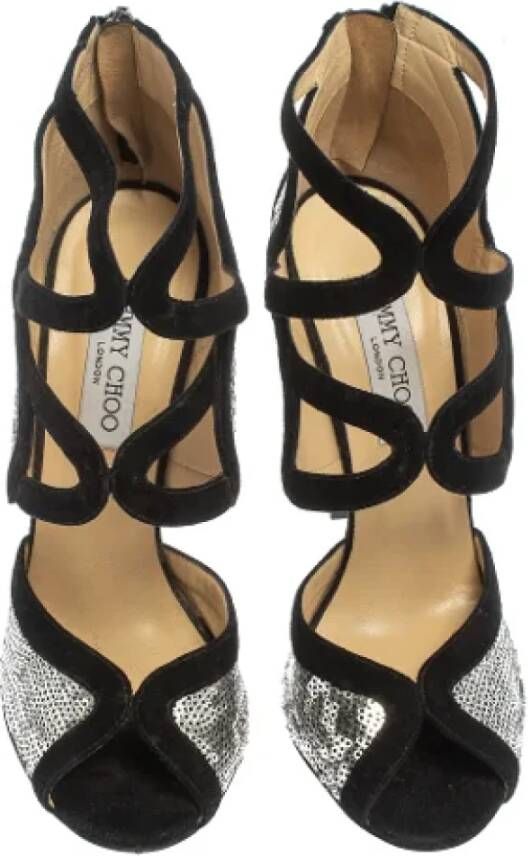 Jimmy Choo Pre-owned Suede sandals Black Dames