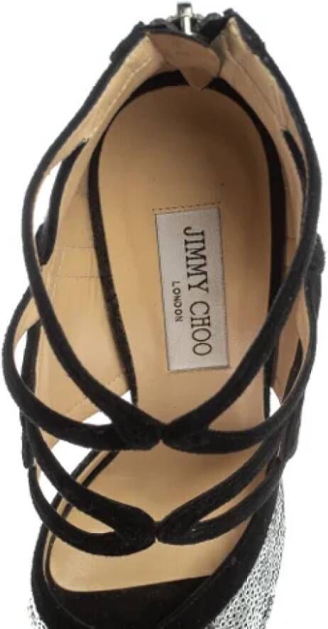 Jimmy Choo Pre-owned Suede sandals Black Dames