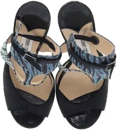 Jimmy Choo Pre-owned Suede sandals Black Dames