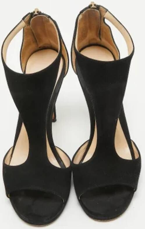 Jimmy Choo Pre-owned Suede sandals Black Dames