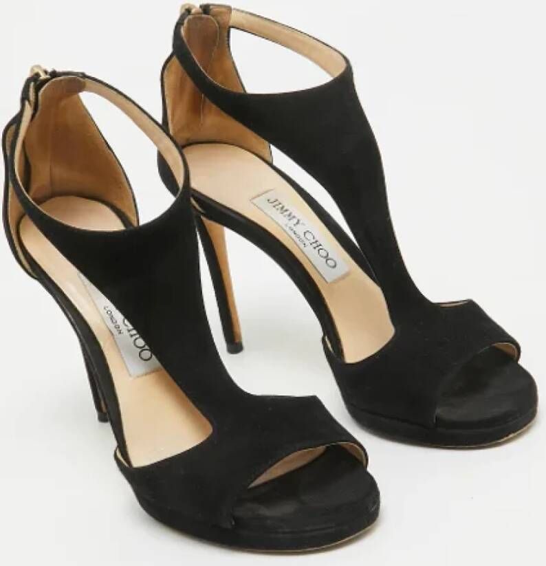 Jimmy Choo Pre-owned Suede sandals Black Dames