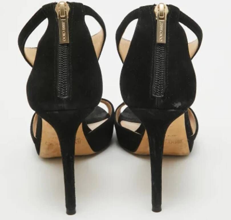 Jimmy Choo Pre-owned Suede sandals Black Dames