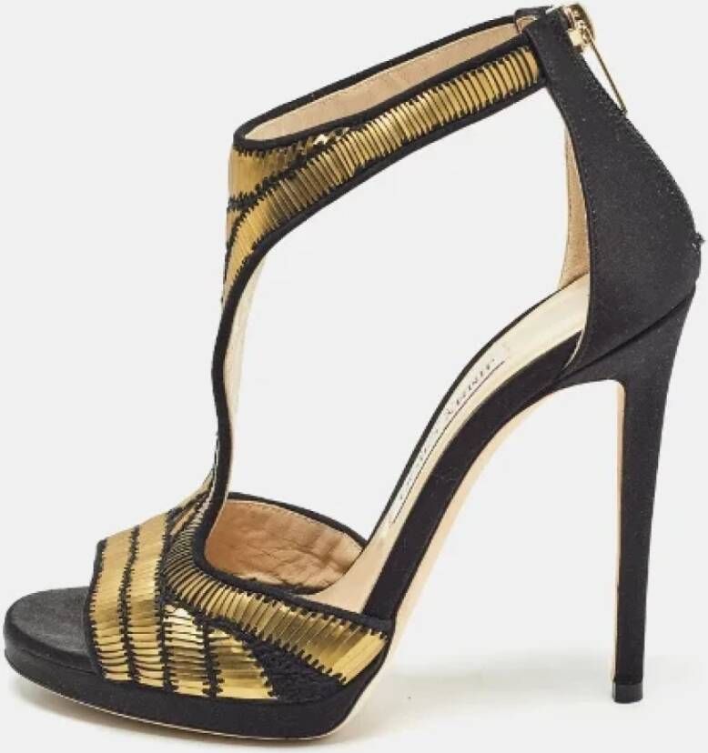 Jimmy Choo Pre-owned Suede sandals Black Dames