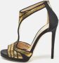 Jimmy Choo Pre-owned Suede sandals Black Dames - Thumbnail 2