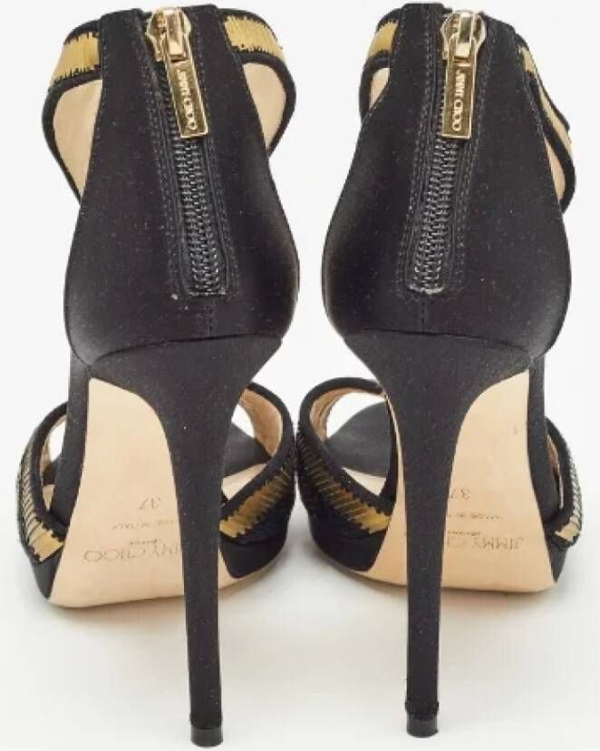 Jimmy Choo Pre-owned Suede sandals Black Dames