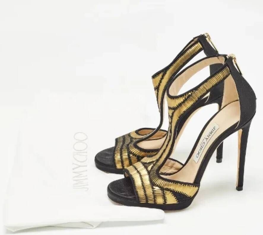 Jimmy Choo Pre-owned Suede sandals Black Dames