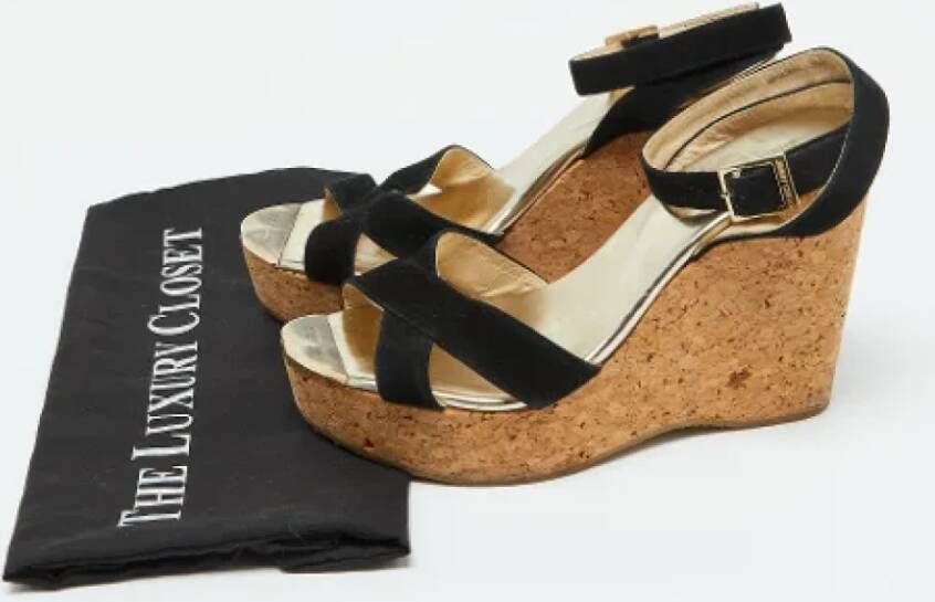 Jimmy Choo Pre-owned Suede sandals Black Dames