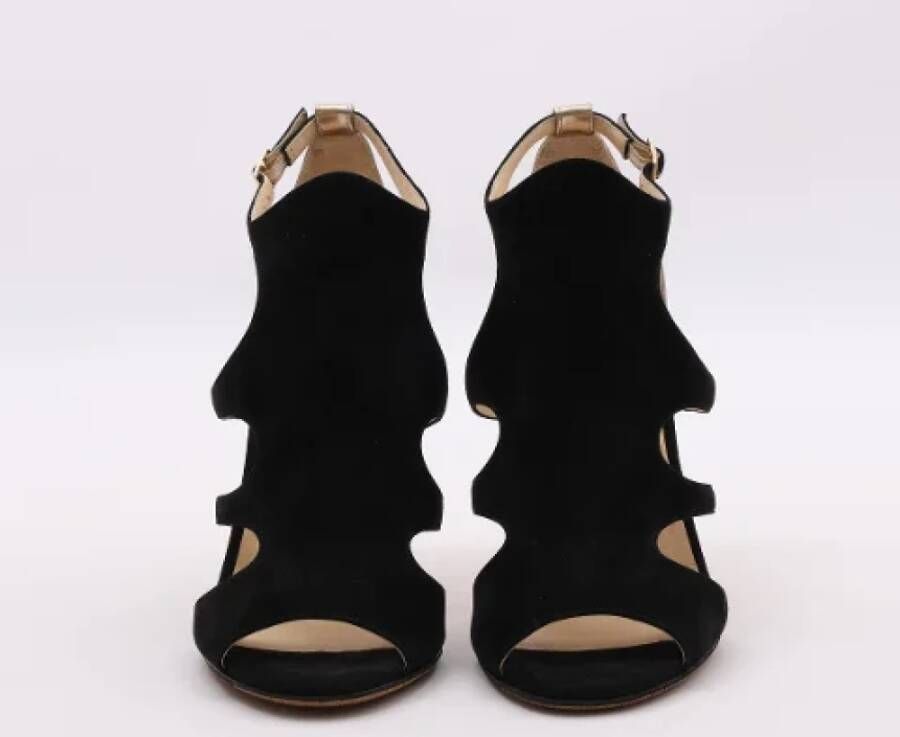 Jimmy Choo Pre-owned Suede sandals Black Dames