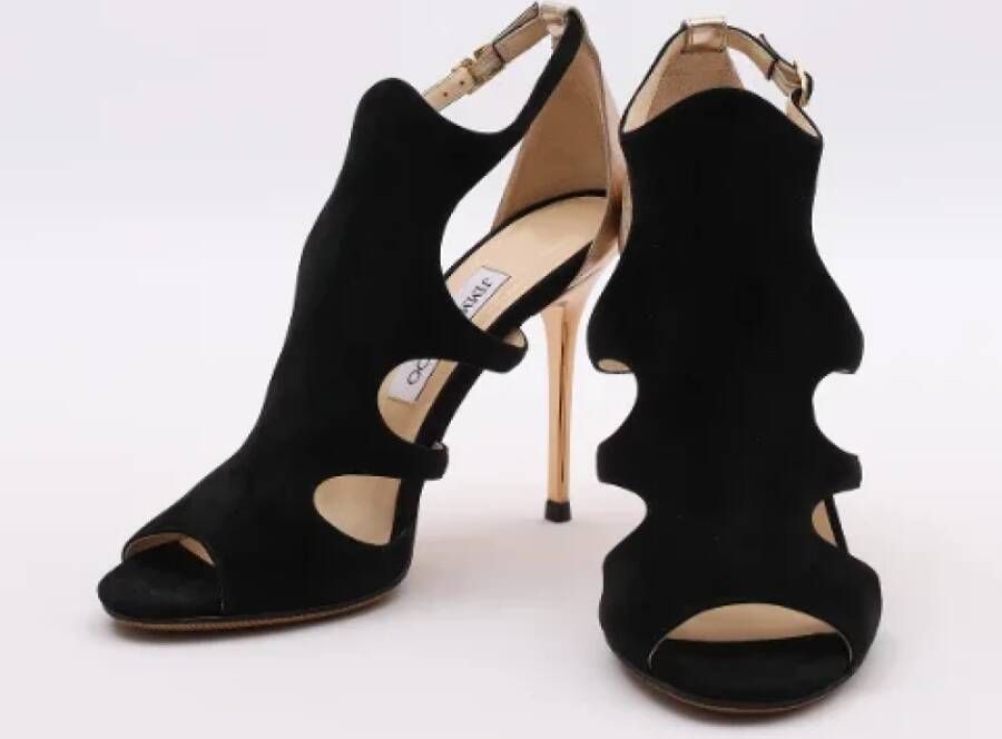 Jimmy Choo Pre-owned Suede sandals Black Dames