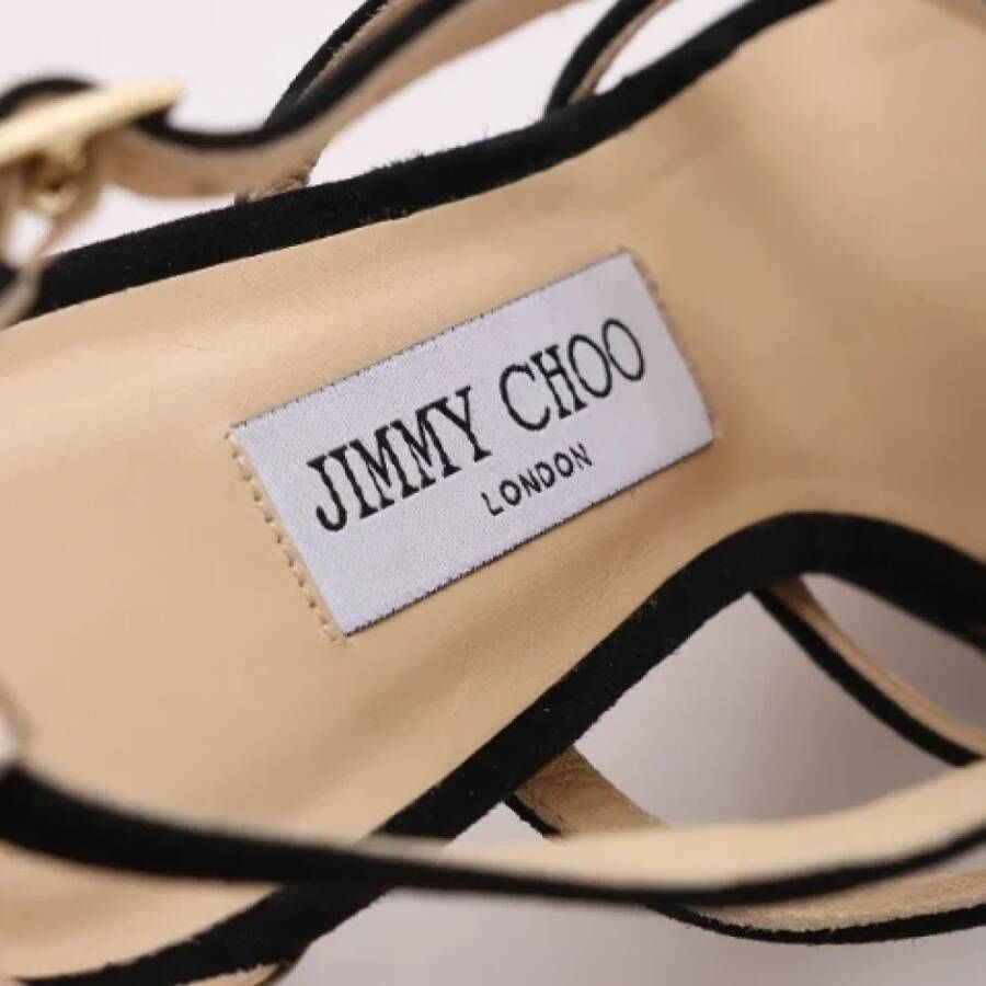 Jimmy Choo Pre-owned Suede sandals Black Dames