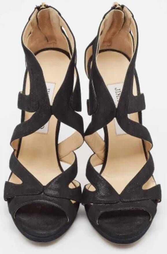 Jimmy Choo Pre-owned Suede sandals Black Dames