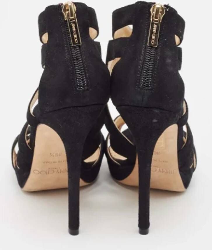 Jimmy Choo Pre-owned Suede sandals Black Dames