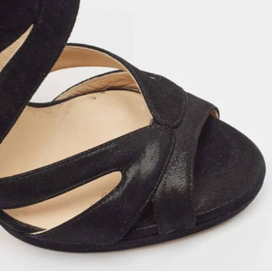 Jimmy Choo Pre-owned Suede sandals Black Dames