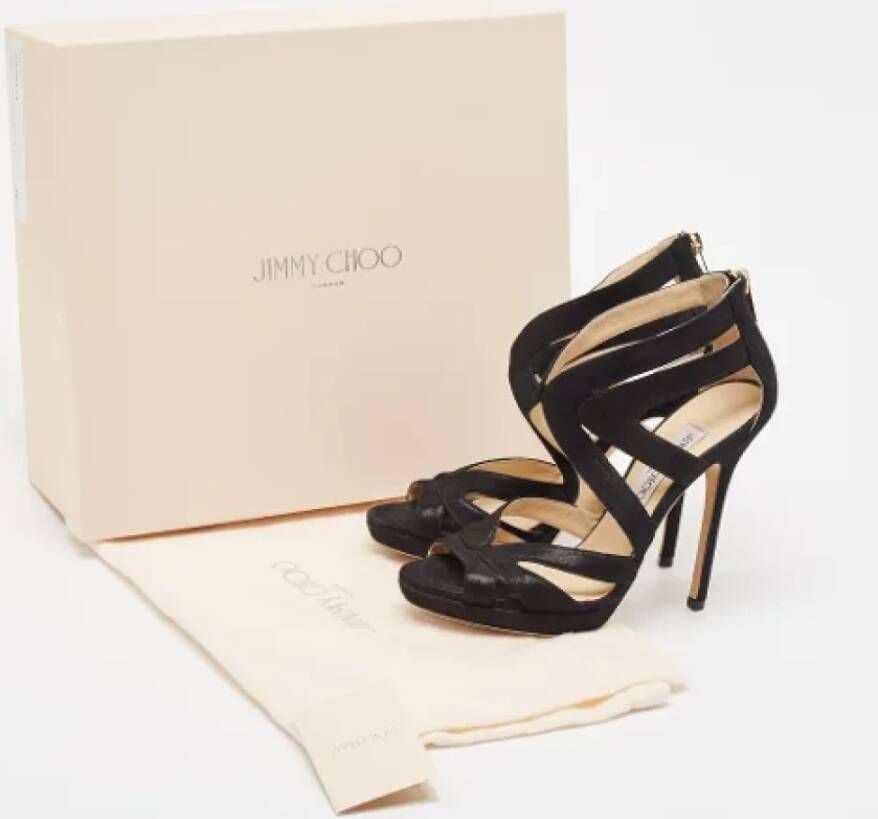 Jimmy Choo Pre-owned Suede sandals Black Dames