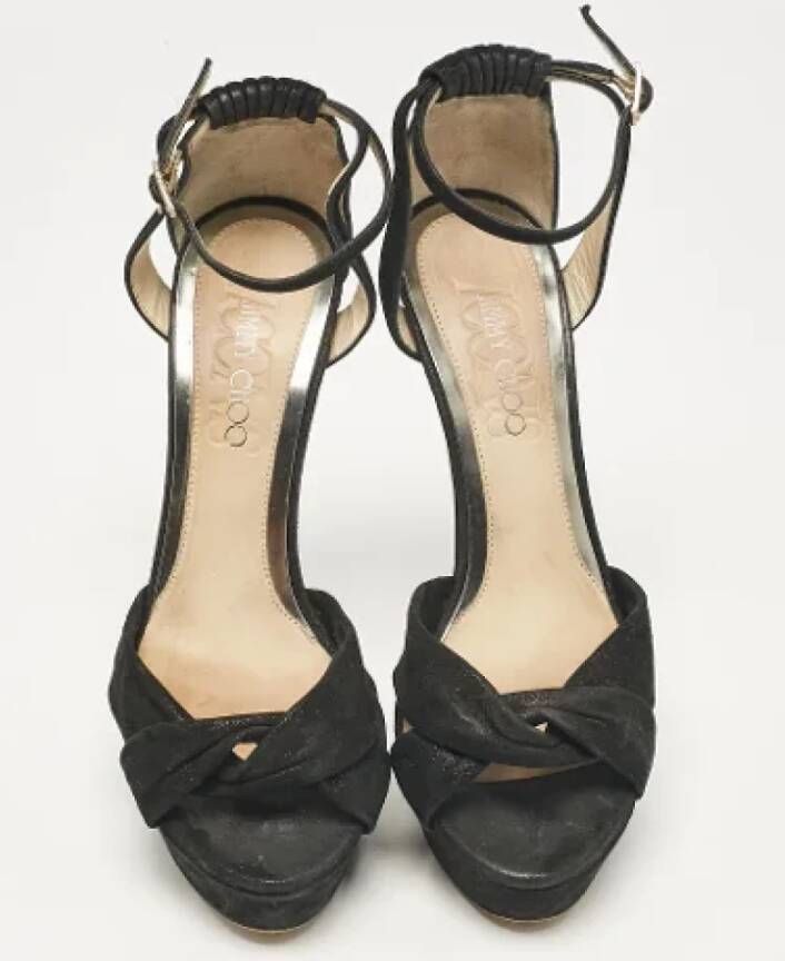 Jimmy Choo Pre-owned Suede sandals Black Dames