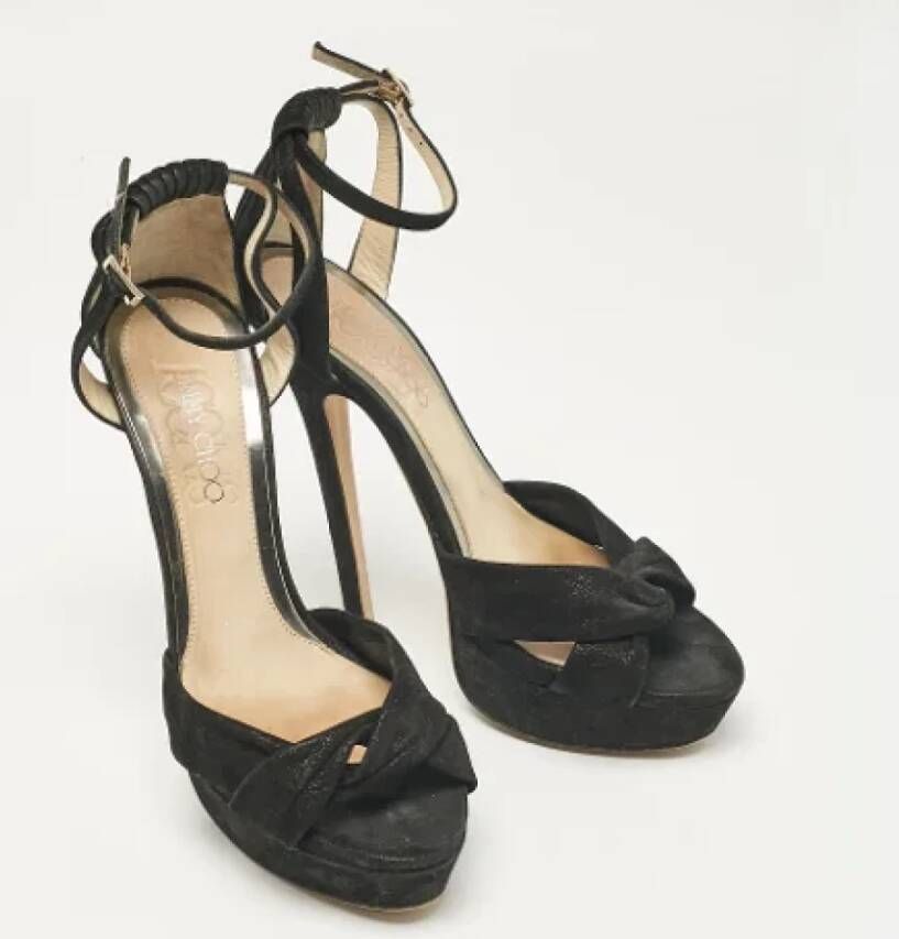 Jimmy Choo Pre-owned Suede sandals Black Dames