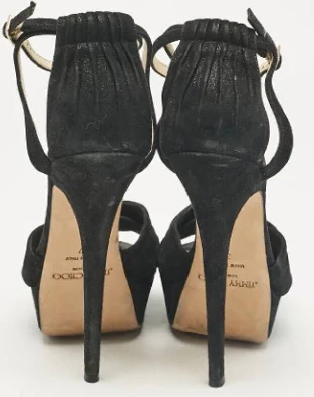 Jimmy Choo Pre-owned Suede sandals Black Dames