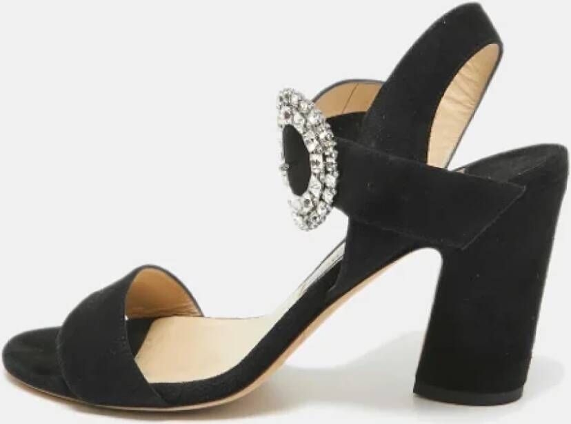 Jimmy Choo Pre-owned Suede sandals Black Dames