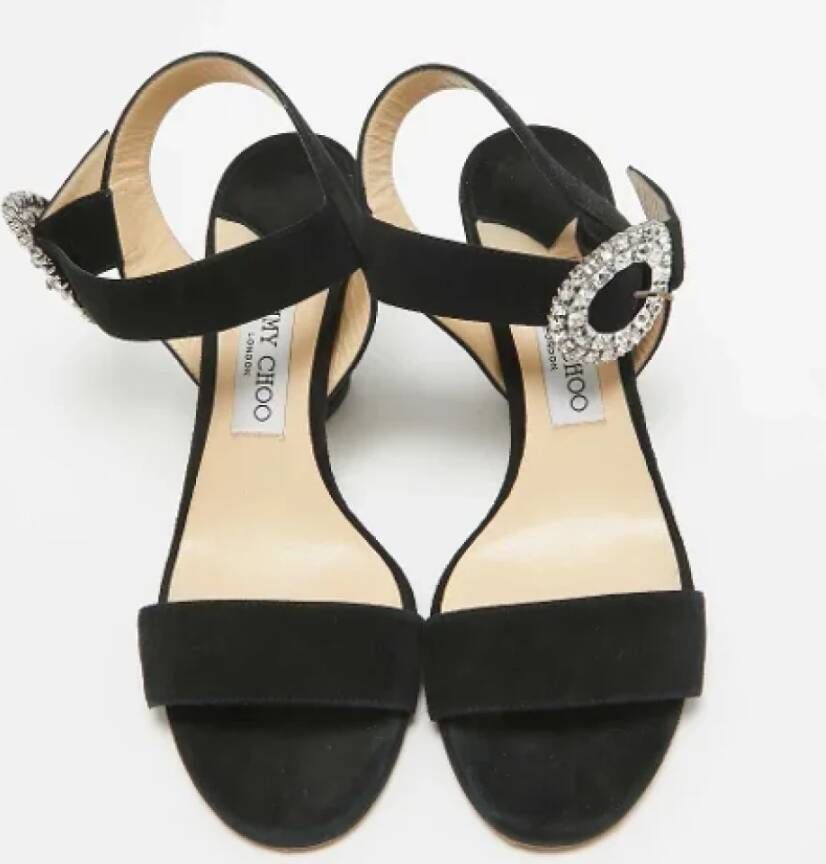 Jimmy Choo Pre-owned Suede sandals Black Dames