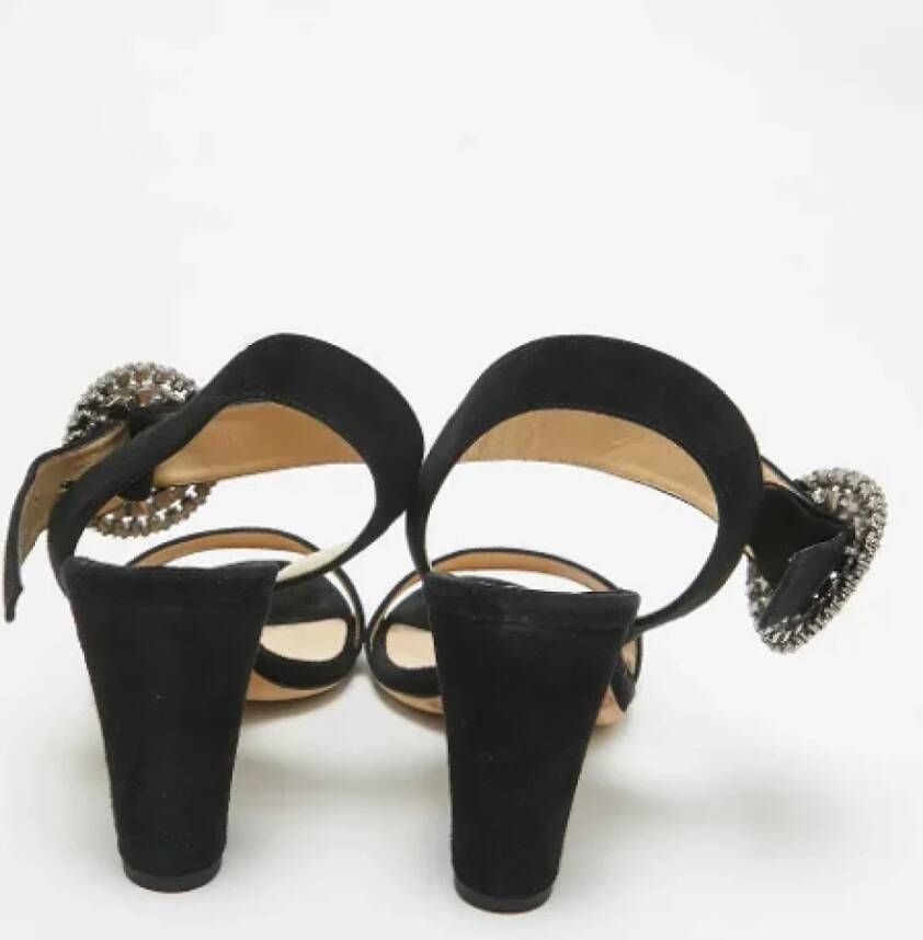 Jimmy Choo Pre-owned Suede sandals Black Dames