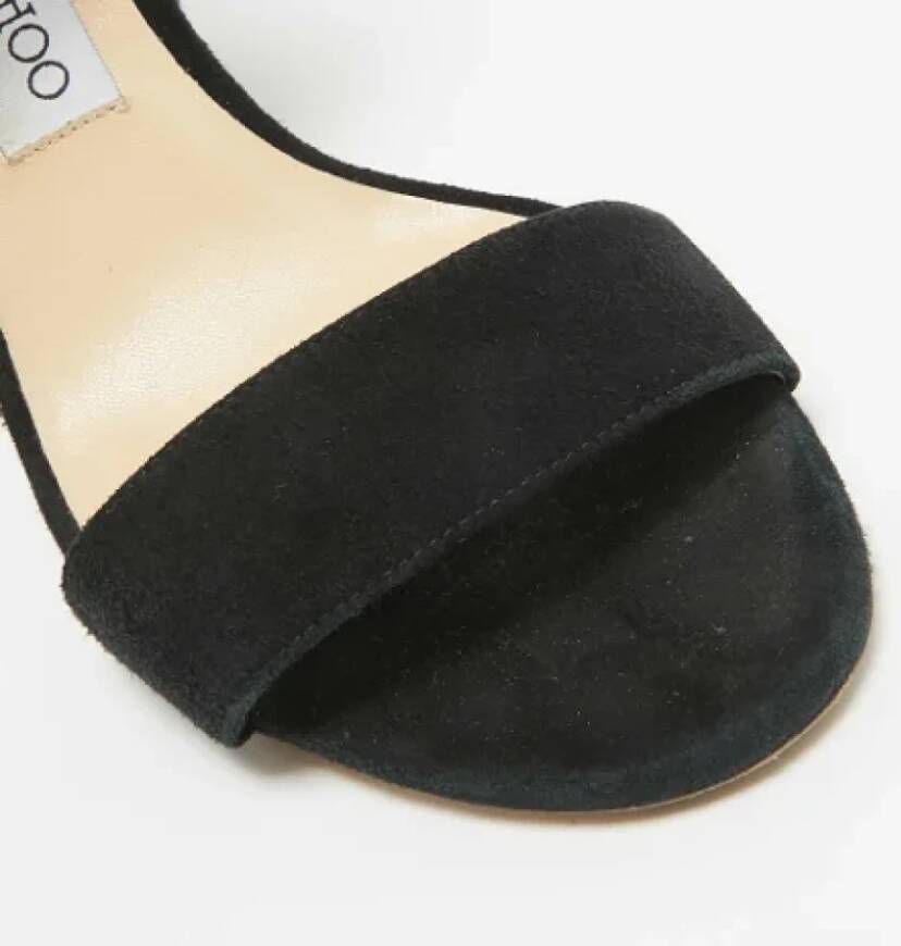 Jimmy Choo Pre-owned Suede sandals Black Dames