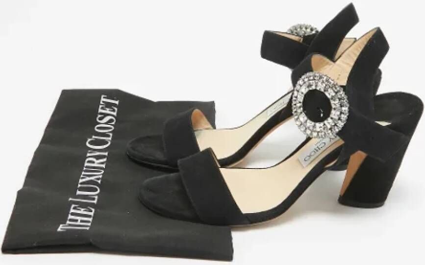 Jimmy Choo Pre-owned Suede sandals Black Dames