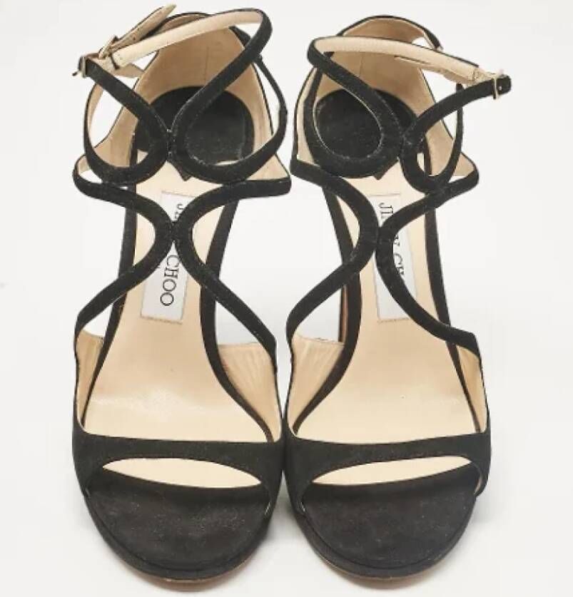 Jimmy Choo Pre-owned Suede sandals Black Dames