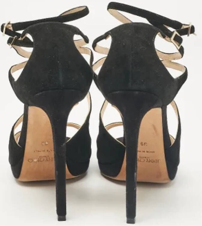 Jimmy Choo Pre-owned Suede sandals Black Dames