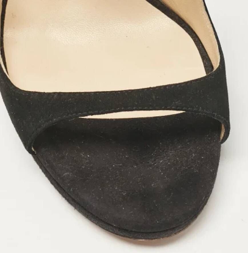 Jimmy Choo Pre-owned Suede sandals Black Dames