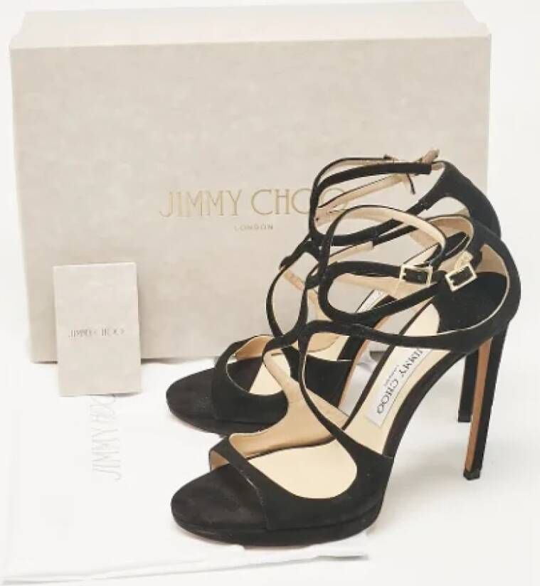 Jimmy Choo Pre-owned Suede sandals Black Dames