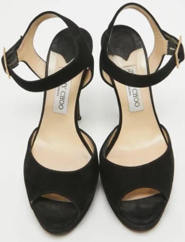 Jimmy Choo Pre-owned Suede sandals Black Dames