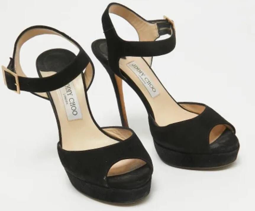 Jimmy Choo Pre-owned Suede sandals Black Dames