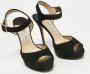 Jimmy Choo Pre-owned Suede sandals Black Dames - Thumbnail 4